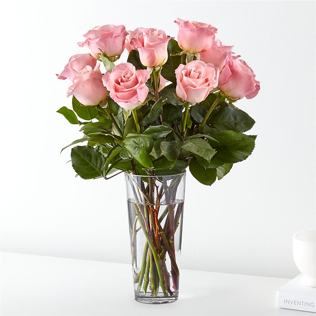 Long Stem Pink Rose Bouquet – EASTON'S FLOWERS, Mount Vernon IL