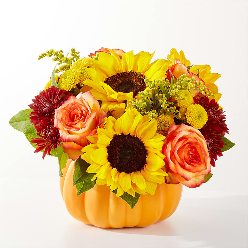 Golden Gourd Pumpkin Bouquet – EASTON'S FLOWERS, Mount Vernon IL