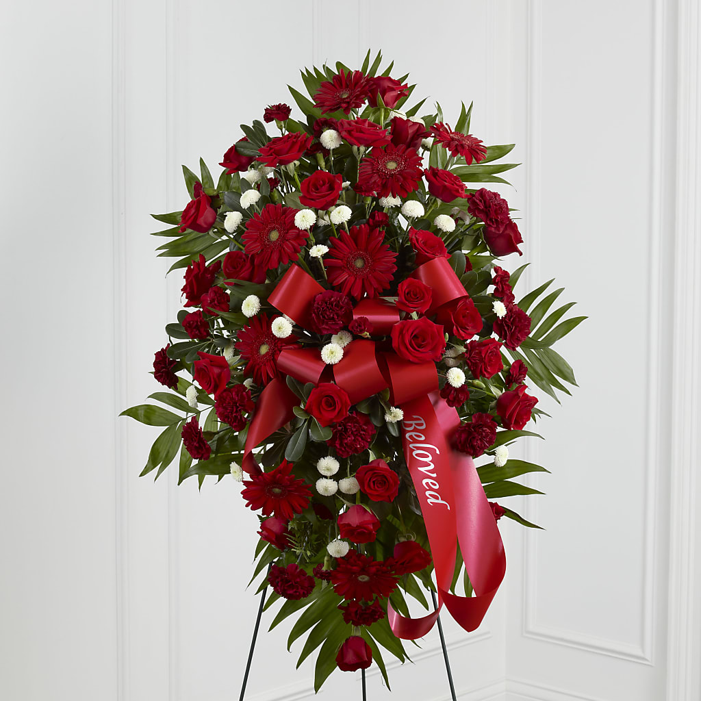 Treasured Memories Standing Spray – EASTON'S FLOWERS, Mount Vernon IL