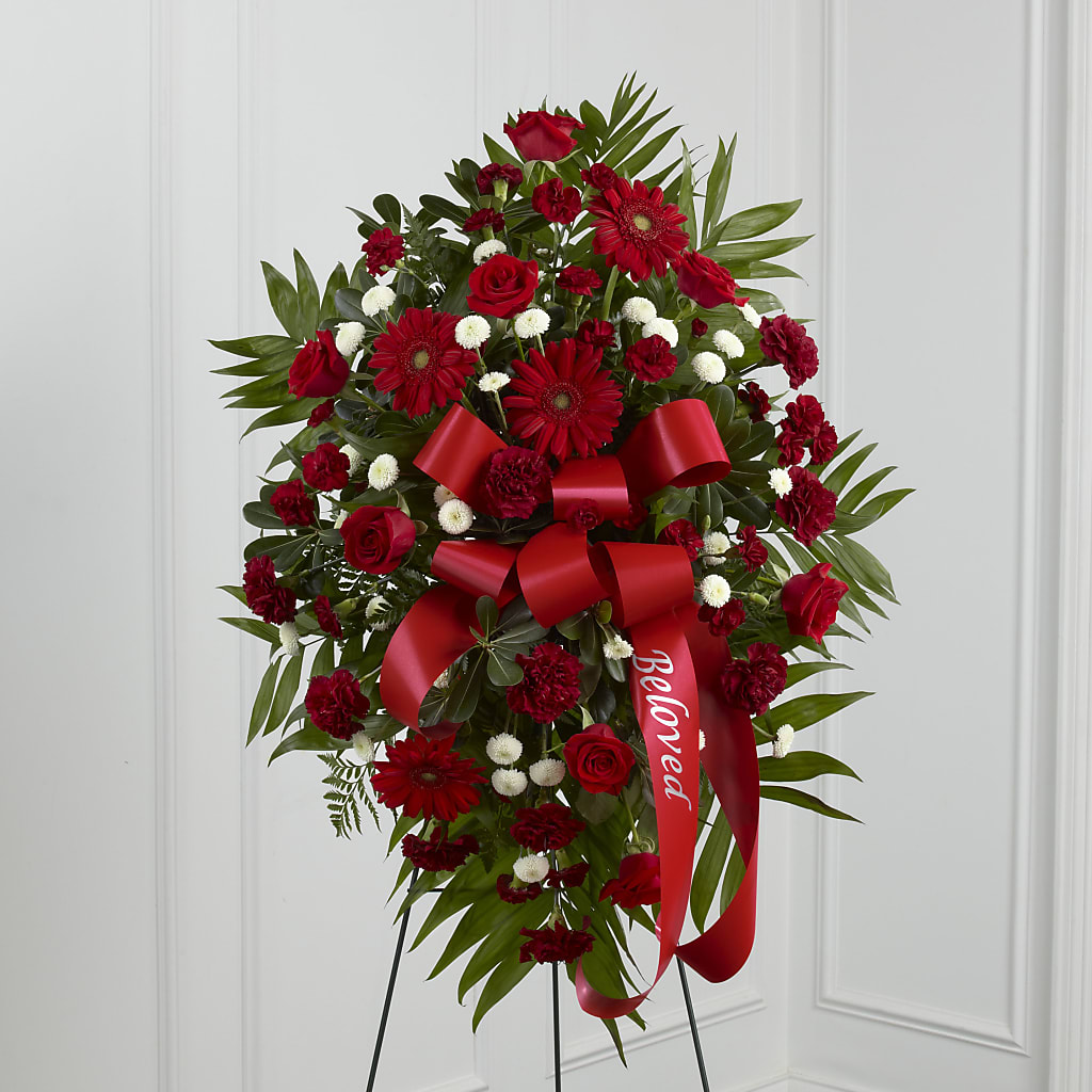 Treasured Memories Standing Spray – EASTON'S FLOWERS, Mount Vernon IL