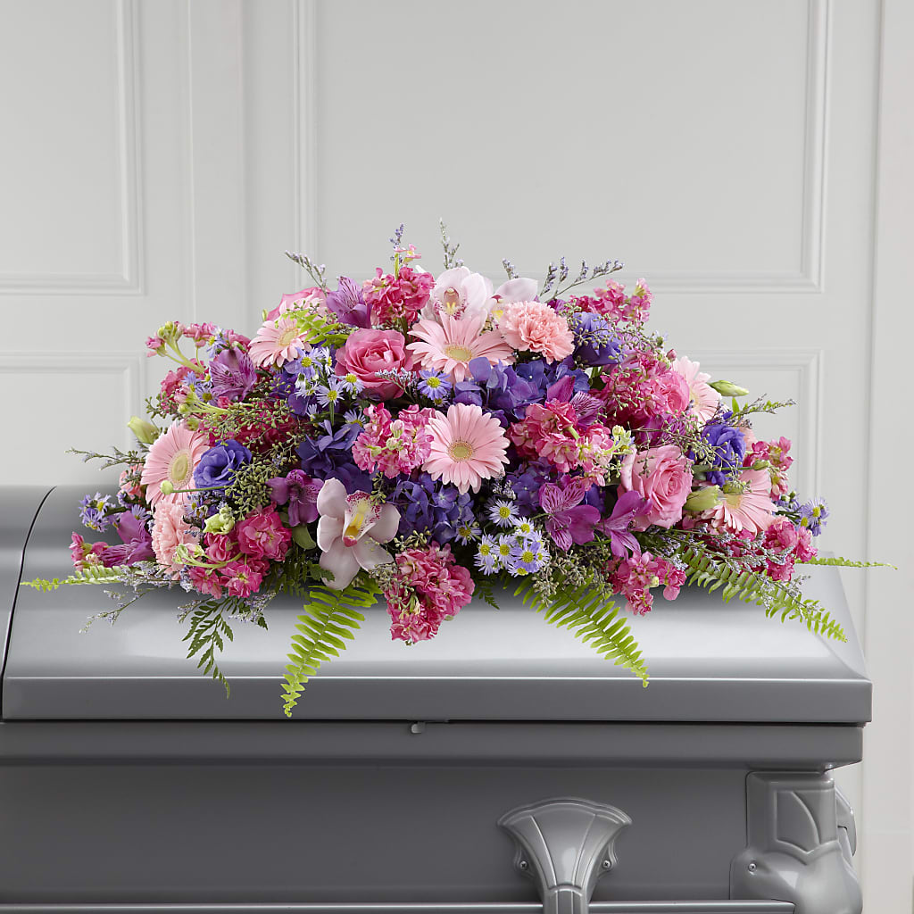 Glorious Garden Casket Spray – EASTON'S FLOWERS, Mount Vernon IL