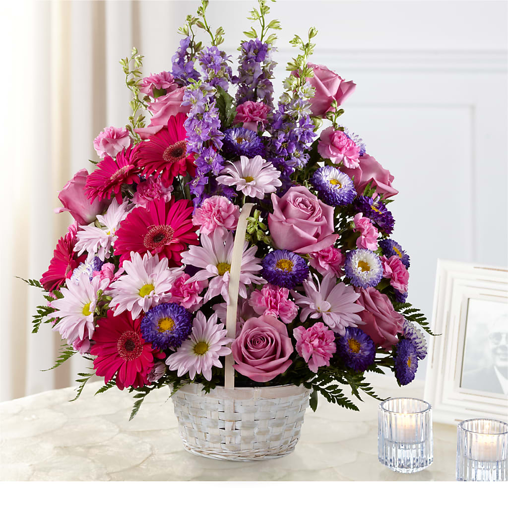 Pastel Peace Basket – EASTON'S FLOWERS, Mount Vernon IL