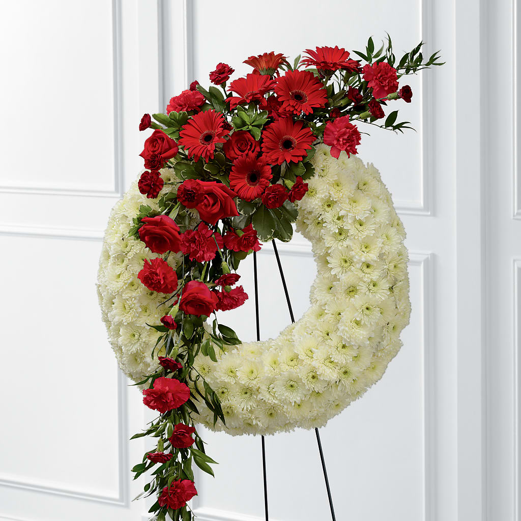Graceful Tribute Wreath – EASTON'S FLOWERS, Mount Vernon IL
