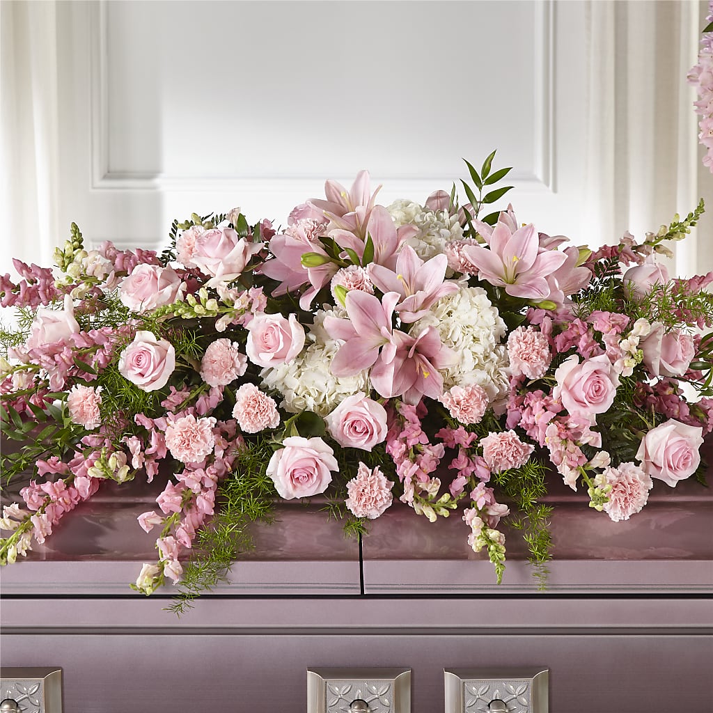 Life & Remembrance Casket Spray – EASTON'S FLOWERS, Mount Vernon IL
