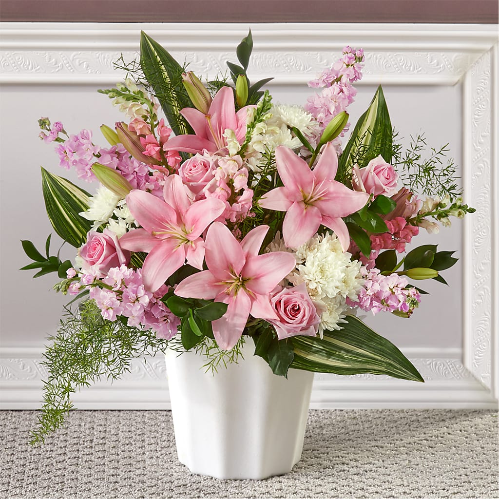 Simply Serene Floor Basket – EASTON'S FLOWERS, Mount Vernon IL