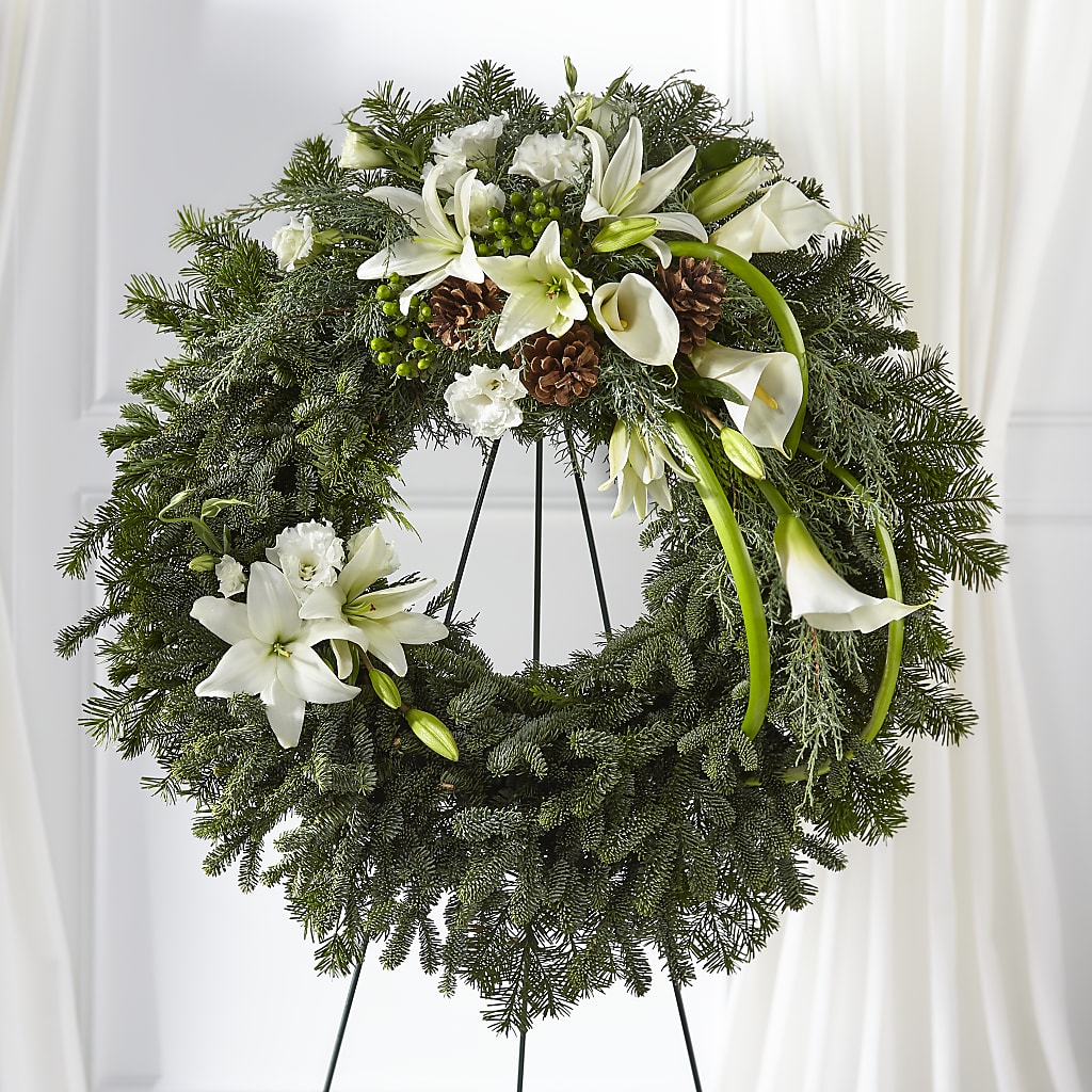 Greens of Hope Wreath – EASTON'S FLOWERS, Mount Vernon IL