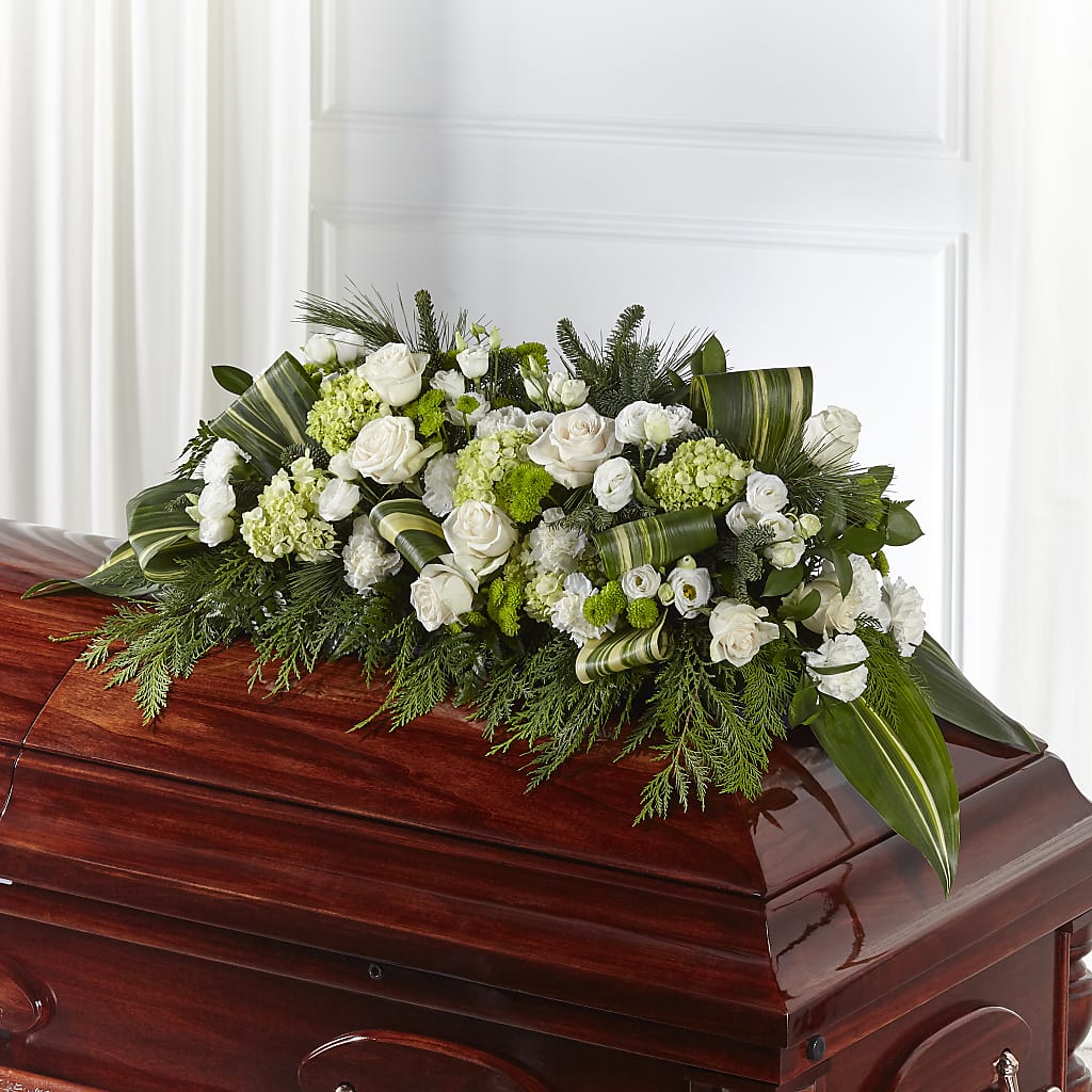 Hopeful Gesture Casket Spray – EASTON'S FLOWERS, Mount Vernon IL