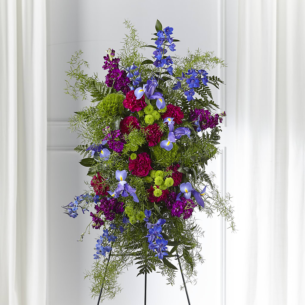 Heavenly Skies Standing Spray – EASTON'S FLOWERS, Mount Vernon IL