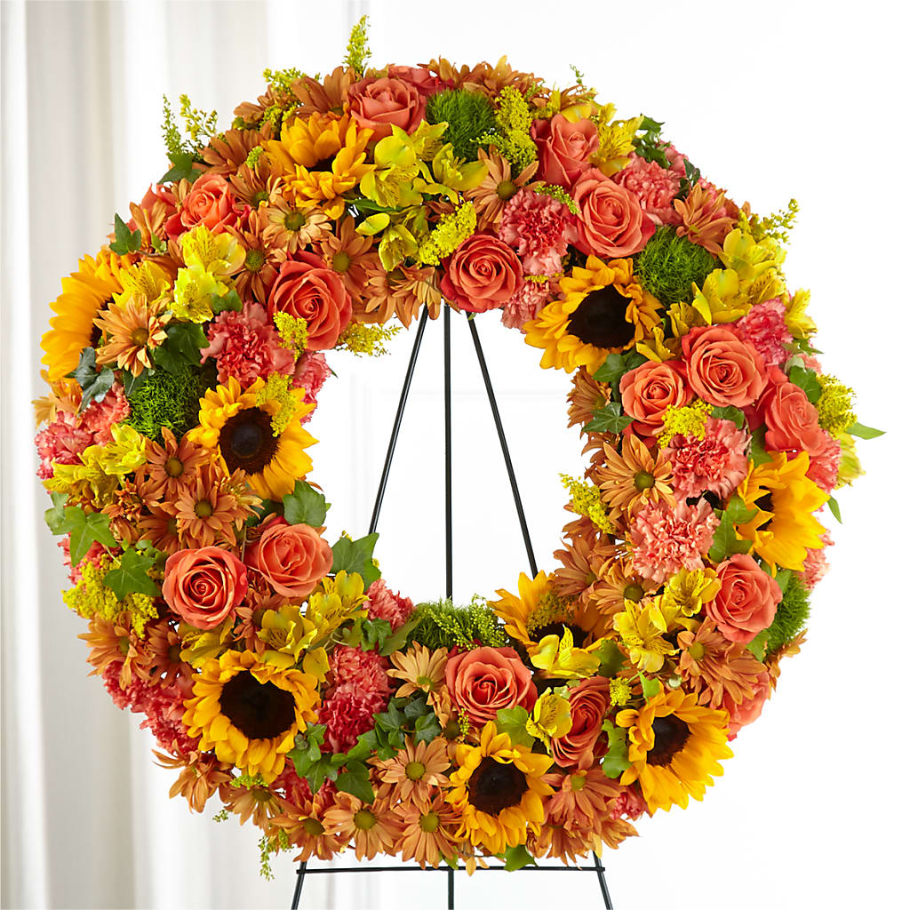 Autumnal Memories Wreath (Standard) – EASTON'S FLOWERS, Mount Vernon IL