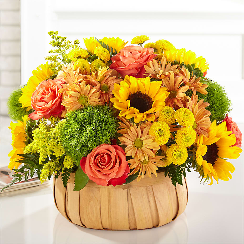 Harvest Sunflower Basket – EASTON'S FLOWERS, Mount Vernon IL