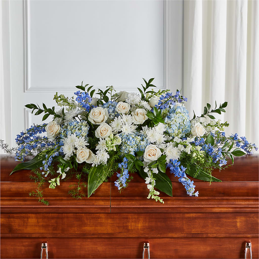Timeless Essence Casket Spray – EASTON'S FLOWERS, Mount Vernon IL