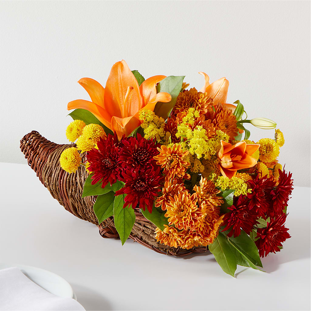 Bouquet of Blessings Cornucopia – EASTON'S FLOWERS, Mount Vernon IL