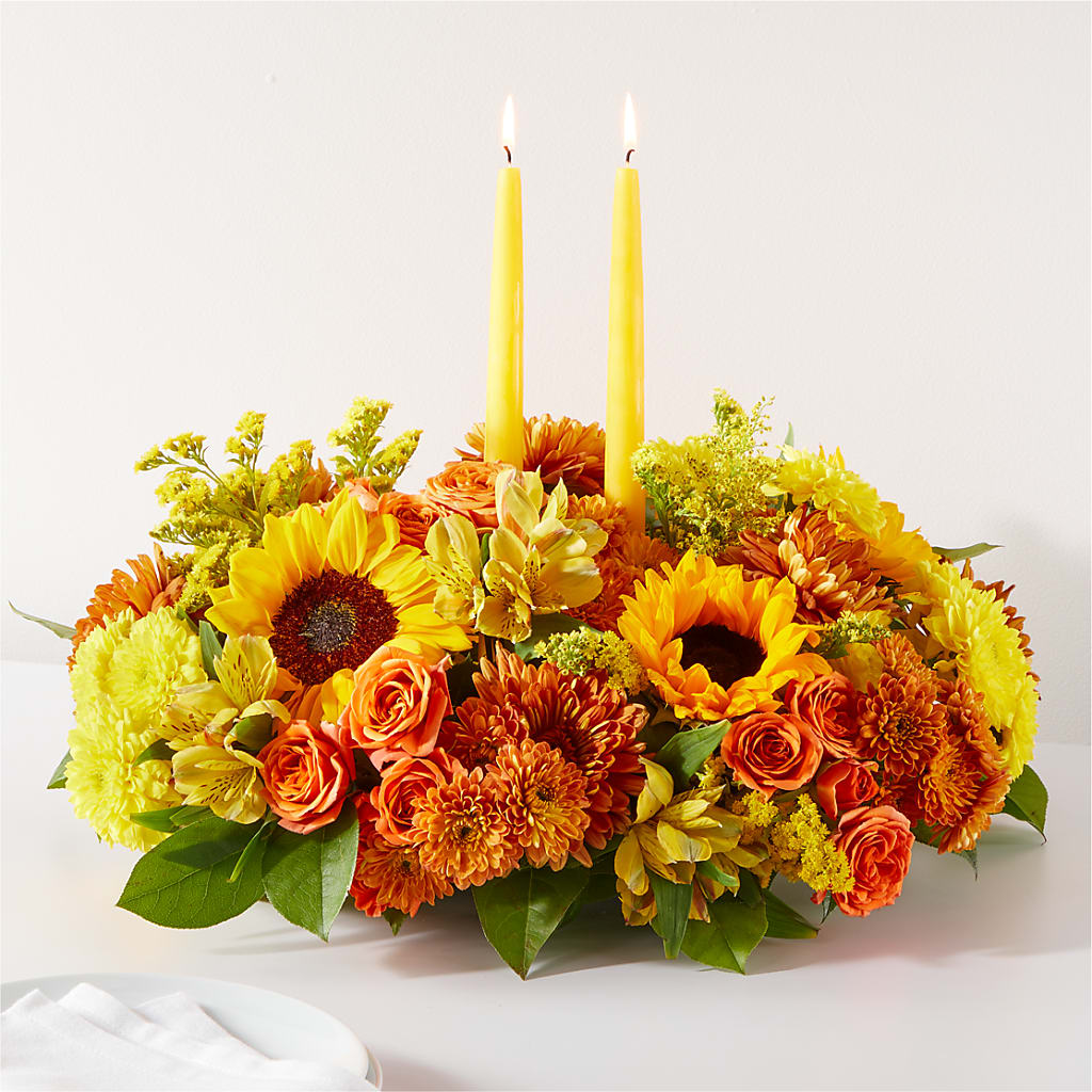 Autumn Harmony Centerpiece – EASTON'S FLOWERS, Mount Vernon IL