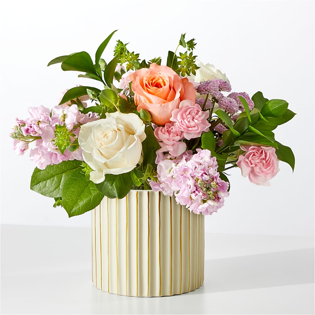 French Market Bouquet with Ivory Vase – EASTON'S FLOWERS, Mount Vernon IL