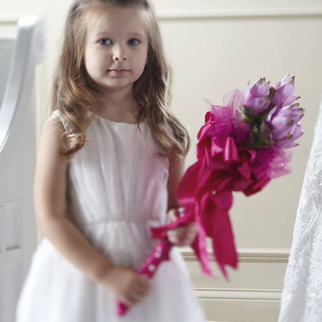 Sparkle Pink Flower Girl Bouquet – EASTON'S FLOWERS, Mount Vernon IL