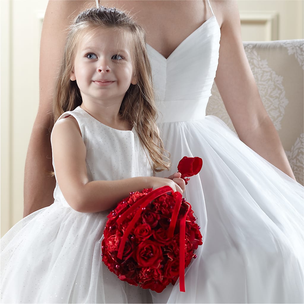 Pure at Heart Flower Girl Arrangement – EASTON'S FLOWERS, Mount Vernon IL