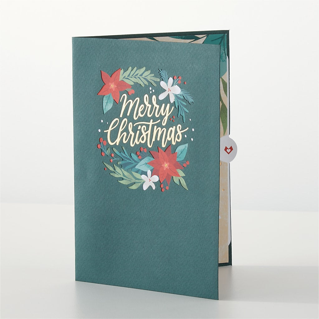 Happiest Holidays Poinsettia and Lovepop Card – EASTON'S FLOWERS, Mount Vernon IL