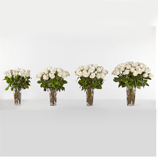 Long Stem White Rose Bouquet – EASTON'S FLOWERS, Mount Vernon IL