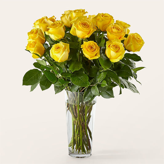 Long Stem Yellow Rose Bouquet – EASTON'S FLOWERS, Mount Vernon IL