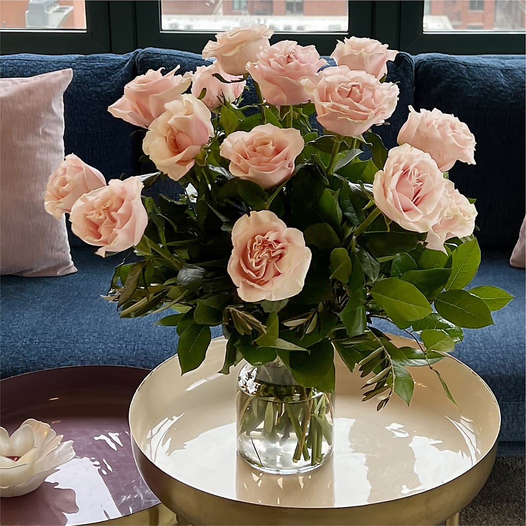 Long Stem Pink Rose Bouquet – EASTON'S FLOWERS, Mount Vernon IL