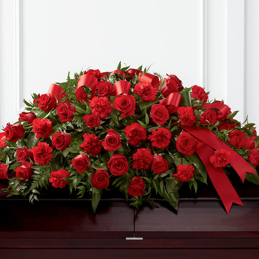Tribute of Life Casket Spray – EASTON'S FLOWERS, Mount Vernon IL