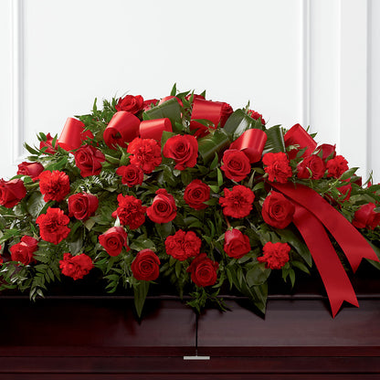 Tribute of Life Casket Spray – EASTON'S FLOWERS, Mount Vernon IL