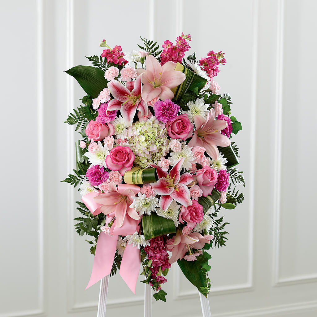 Comforting Standing Spray – EASTON'S FLOWERS, Mount Vernon IL