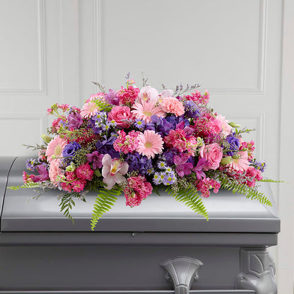 Glorious Garden Casket Spray – EASTON'S FLOWERS, Mount Vernon IL