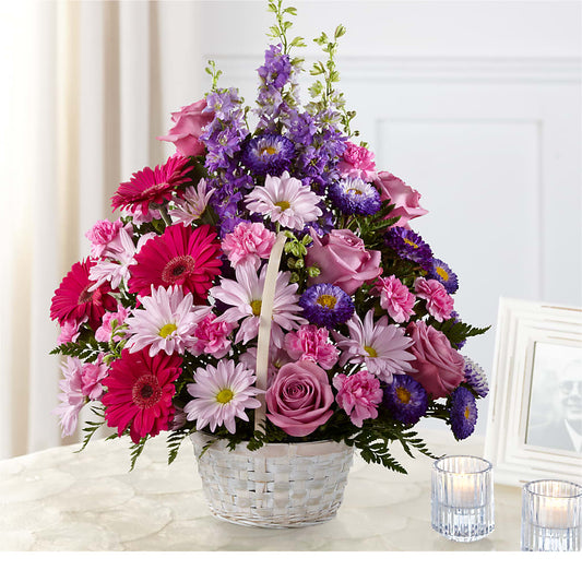 Pastel Peace Basket – EASTON'S FLOWERS, Mount Vernon IL