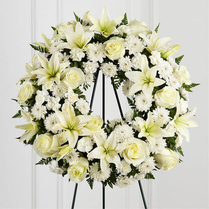 Treasured Tribute Wreath – EASTON'S FLOWERS, Mount Vernon IL