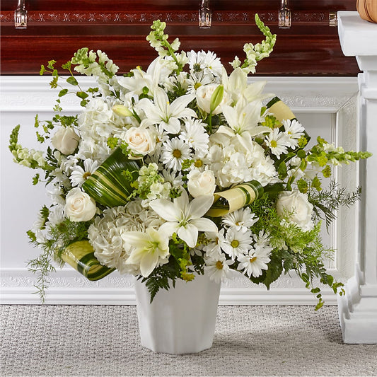 Thoughts of Tranquility Floor Basket – EASTON'S FLOWERS, Mount Vernon IL
