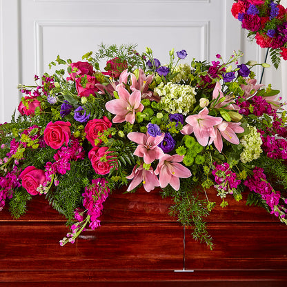 Radiant Tribute Casket Spray – EASTON'S FLOWERS, Mount Vernon IL