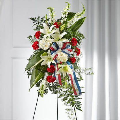Stars of Life Standing Spray – EASTON'S FLOWERS, Mount Vernon IL