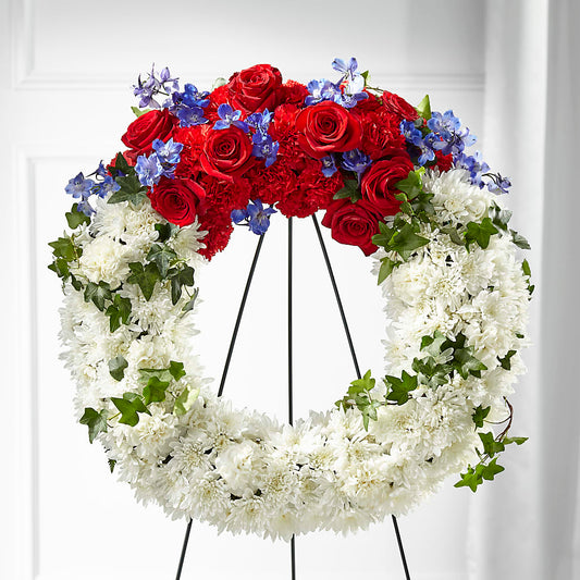 Patriotic Passion Wreath – EASTON'S FLOWERS, Mount Vernon IL