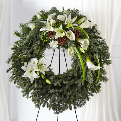 Greens of Hope Wreath – EASTON'S FLOWERS, Mount Vernon IL