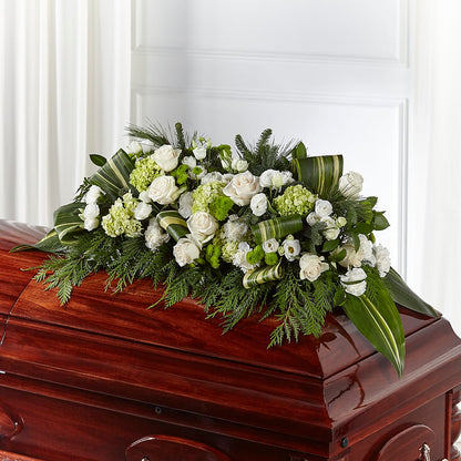 Hopeful Gesture Casket Spray – EASTON'S FLOWERS, Mount Vernon IL