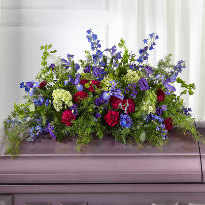 Always Treasured Casket Spray – EASTON'S FLOWERS, Mount Vernon IL