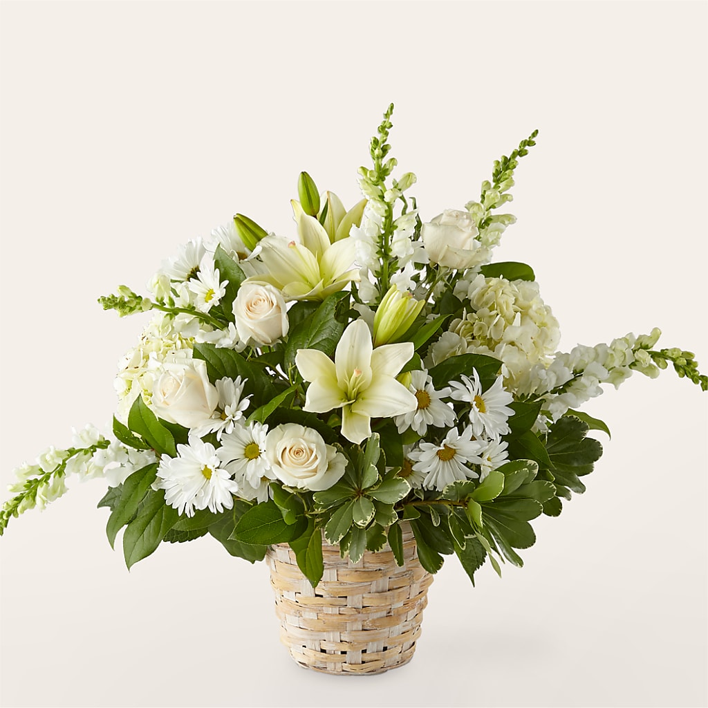 Ivory Elegance Floral Basket – EASTON'S FLOWERS, Mount Vernon IL