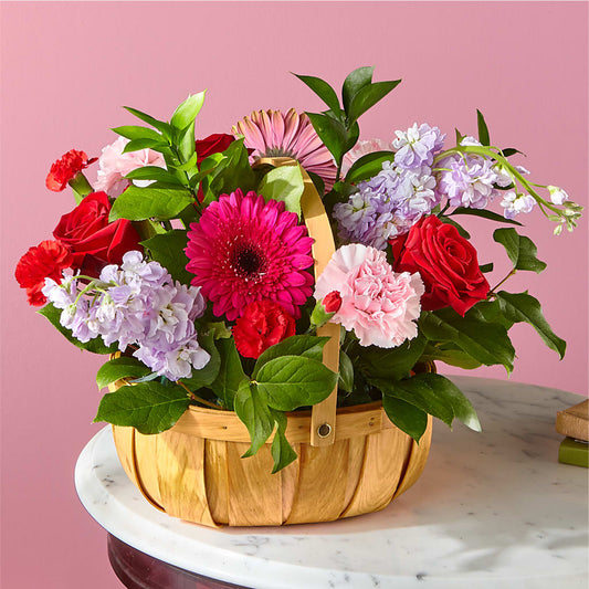 Pink Picnic Basket – EASTON'S FLOWERS, Mount Vernon IL