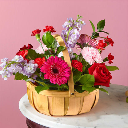 Pink Picnic Basket – EASTON'S FLOWERS, Mount Vernon IL