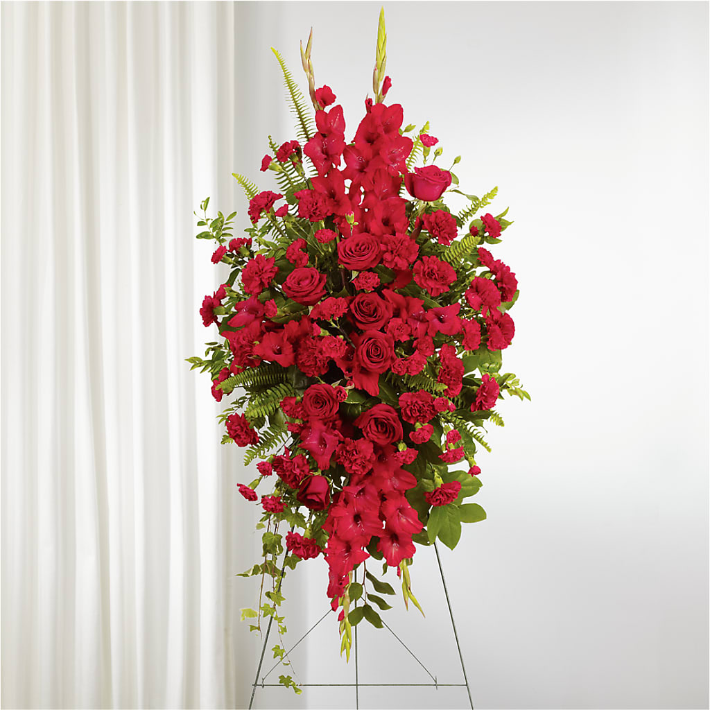 From the Heart Standing Spray – EASTON'S FLOWERS, Mount Vernon IL