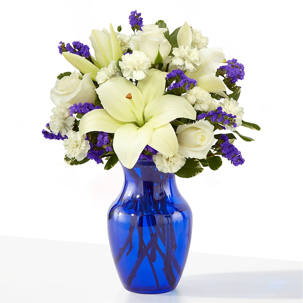 Sapphire Rush Bouquet – EASTON'S FLOWERS, Mount Vernon IL