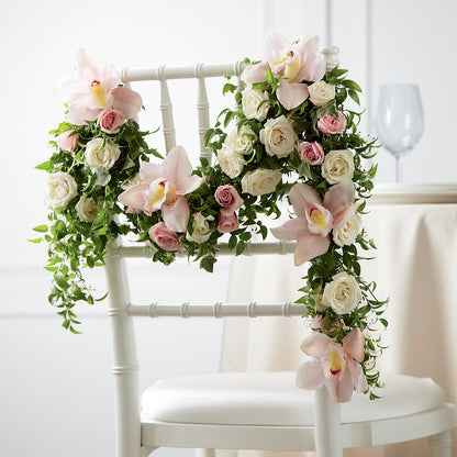 Orchid Rose Chair Décor – EASTON'S FLOWERS, Mount Vernon IL