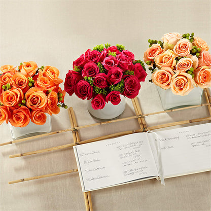 Dawn Rose Centerpiece – EASTON'S FLOWERS, Mount Vernon IL
