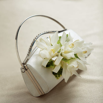 White Purse Decor – EASTON'S FLOWERS, Mount Vernon IL